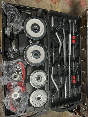 Гантели: Набор разборных гантелей в чемодане — Chrome Dumbbell Set, 10 кг до 58 — 9