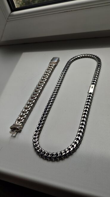 Серебряные цепочки: Серебряный браслет "Двойной Бисмарк" Вес 126 грамм — 29