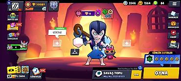 Brawl Stars oyunu üçün hesab - Kupa: 50 081 - Savaşçılar: 101/101