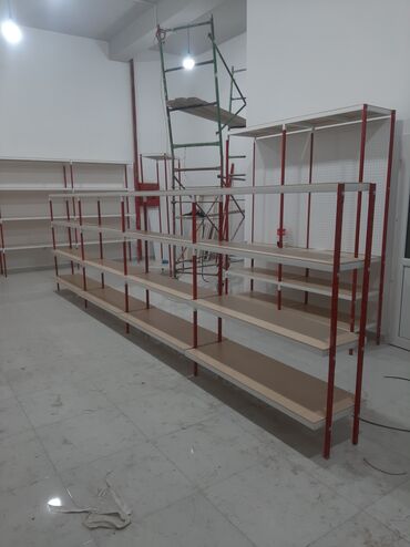 Rəf vitrinləri: Metaldan stelajlar (sifarişlə) Qiymət təxmini qoyulub bir metrə — 12
