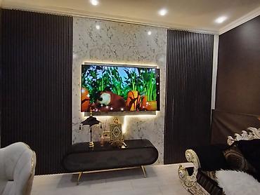 divar paneli: LED arxa işıqlı TV divar paneli və media alt hisesi olan daxil deyil — 1