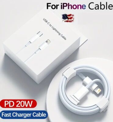 iphone 12 ikinci əl: Kabel Apple, Lightning, Yeni