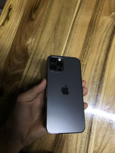 Apple iPhone: IPhone 12 Pro, Б/у, 128 ГБ, Black Titanium, Зарядное устройство, Защитное стекло, Чехол