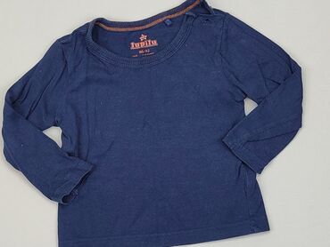 niebieska bluzka hiszpanka: Bluzka, Lupilu, 1.5-2 lat, 86-92 cm, stan - Dobry
