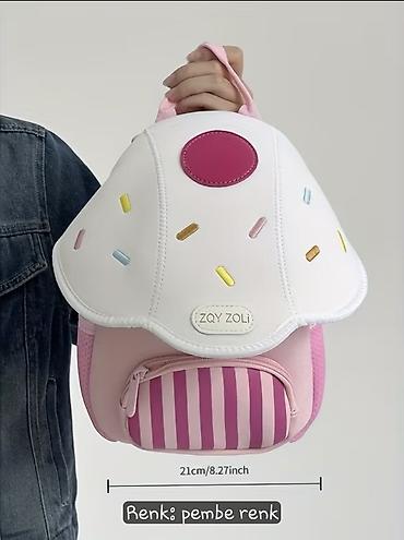məktəb çanta: Uşaq kürək çantası – “cupcake” dizaynlı, ZQY ZOLI - Rəng: Pembe — 3