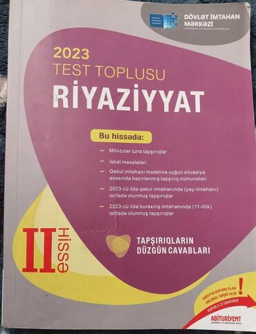 Kitablar, jurnallar, CD, DVD: Riyaziyyat test toplusu 2ci hise 4m