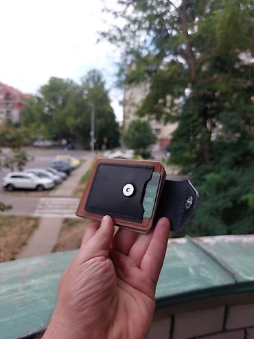 vero beograd: Minimalistički kožni novčanik – ručni rad - Materijal: prava koža u — 2