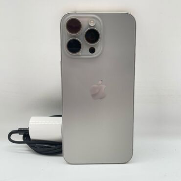 телефоны кнопачные: IPhone 15 Pro Max, Б/у, 256 ГБ, Natural Titanium, Чехол, 86 %