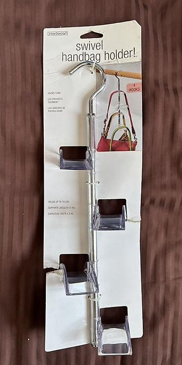 divar asilqan: InterDesign Swivel Handbag Holder – çantaları və aksesuarların — 1