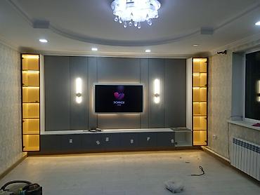 Модульная ТВ‑стена с подсветкой - Современная композиция для at lalafo.kg Модульная ТВ‑стена с подсветкой - Современная композиция для