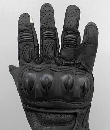 Oprema za bicikliste: Kratke kožne moto rukavice sa zaštitom - Materijal: prirodna koža sa — 4