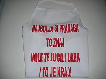 Ostali kućni dekor: Kecelje stampa po zelji cena 1700din
♦ — 7