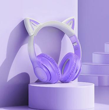 Беспроводные гарнитуры: HOCO W42 Cat Ear BT гарнитура - Форм‑фактор: накладные — 7