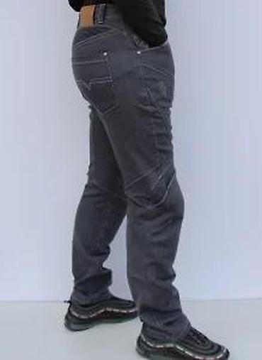 Farmerke: Muške motociklističke farmerke – tamno siva - Kroj sa ojačanjima i — 16