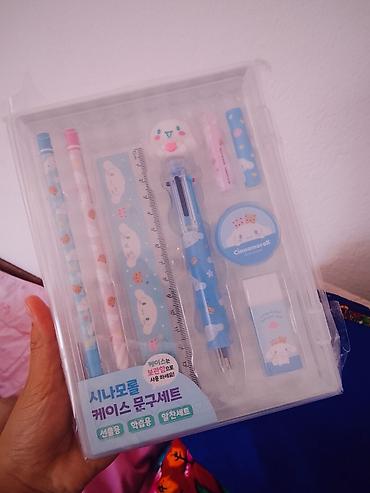 Канцтовары: Канцелярский набор Cinnamoroll (Sanrio) в прозрачном кейсе. В — 2