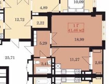 Продажа квартир: 1 комната, 40 м², Элитка, 10 этаж, ПСО (под самоотделку)