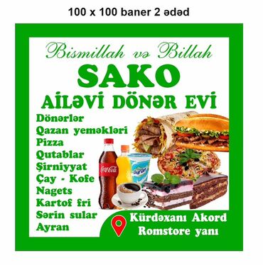 кафе баку: "Bismillah və Billah" Sako Ailəvi Dönər Evi sizləri dönərlər, qazan