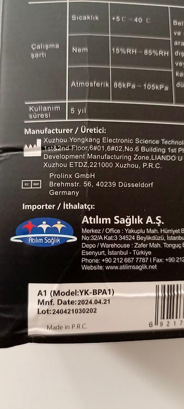 Тонометры: Tam avtomatik,qoldan ölçən təzyiq aparatı,tonometr.Freely A1-Almaniya — 6