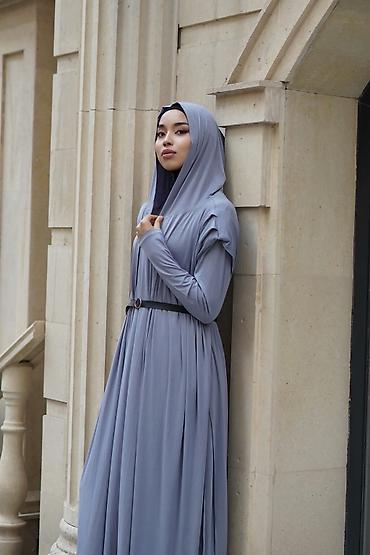 платье абая: Повседневное платье, Made in KG, Длинная модель, Трикотаж, XL — 4