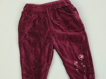 legginsy skórzane bordowe: Sweatpants, 9-12 months, condition - Good