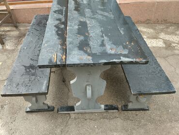 круглый деревянный стол реставрация лаком: Стол, цвет - Серый, Б/у