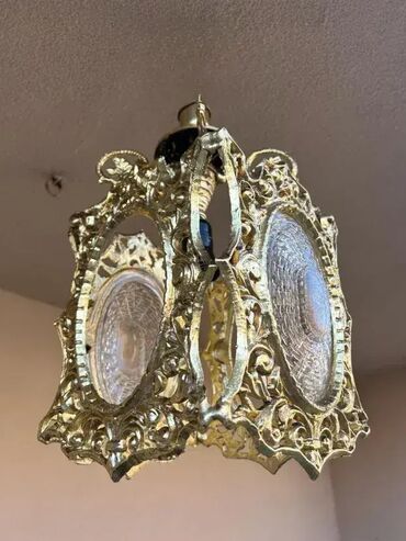 RS - Antique Chandeliers: Stari luster / fenjer - STAKLO / METAL - MOGUĆ PREVOZ U odličnom — 9