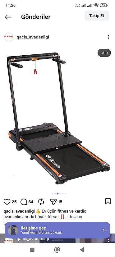İdman və istirahət: Qaçış trenajoru – KLN TC100 Pro - Evdə kardio və fitnes üçün kompakт — 1