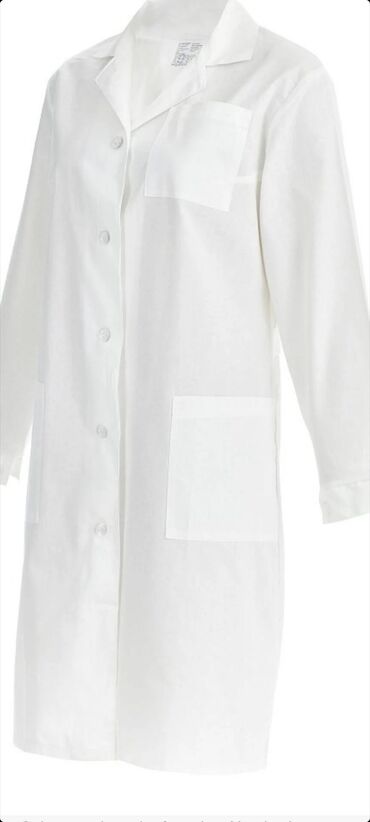 Медицинская одежда: Халат медицинский белый 100 хб Всё размеры, фабричный, производство