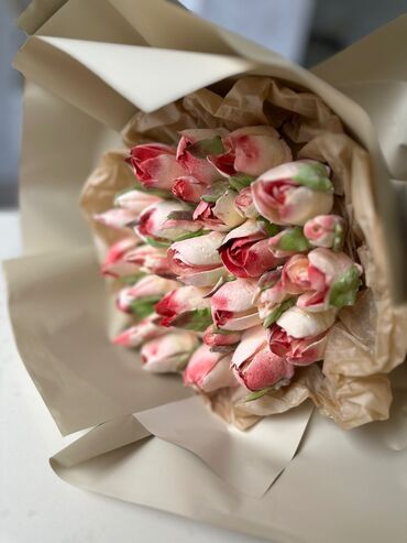 Sifarişlə əl işləri: Zefirden hazirlanan yumusaq dadli zerersiz lyeli gul buketleri — 7