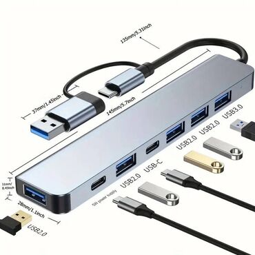 modem wifi sim: ⚫️USB-A və USB Type-C Hub (Mac və PC üçün) ✅İdeal vəziyyətdədir –