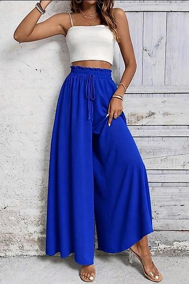 Pantalone: Ženske široke pantalone sa visokim strukom - Kroj: veoma široke — 12