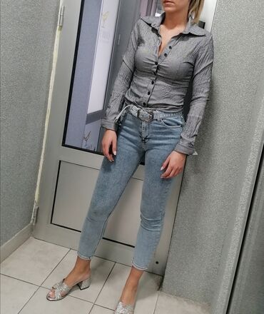 Farmerke: Farmerice extra model i kvalitet uvoz Francuska Kao nove Jednom nošene — 6