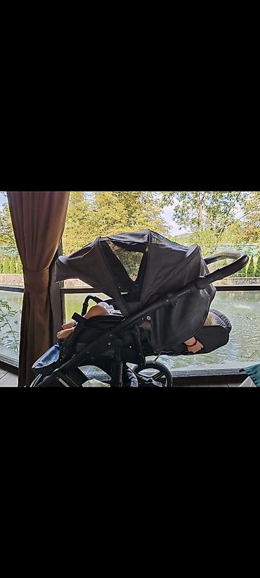 Kolica za bebe: Bebetto dečija kolica 3u1, tamno siva– auto sedište jaje-sinteza — 13