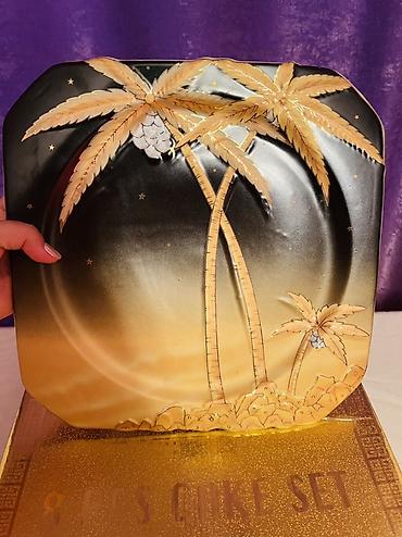 herif tort: Tort və şiriniyyat qabı, rəng - Qara, Keramika, Yaponiya — 3