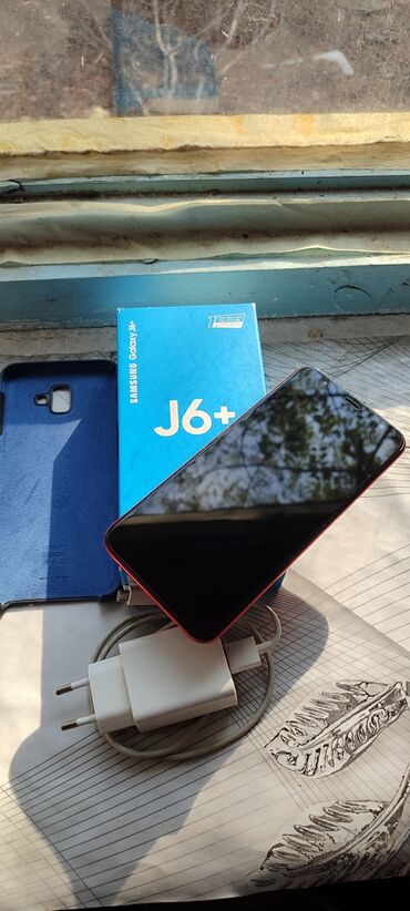 ddr1 1gb: Samsung Galaxy J6 Plus, Б/у, 32 ГБ, цвет - Красный, 2 SIM
