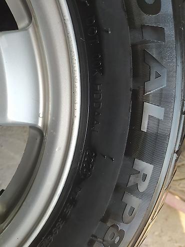 islenmis teker satisi: 4 ədəd yığılmış disk+şin komplekti əla vəziyyətdədiler pirus diskidi — 5