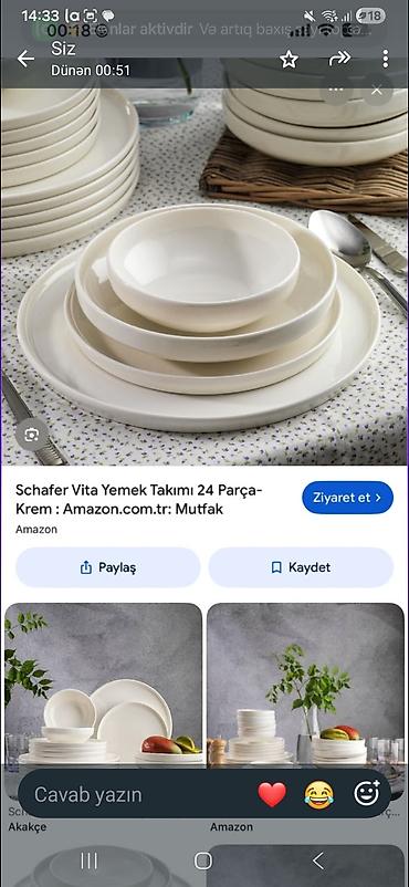 schafer qazan desti: Nahar dəsti, rəng - Bej, Keramika, Schafer — 1