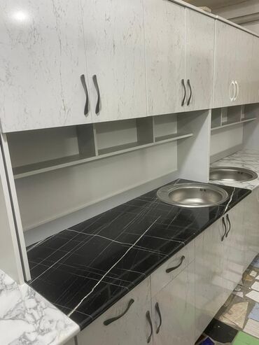 Кухонные гарнитуры: Кухонный гарнитур, Новый, цвет - Белый, ДСП, Бесплатная доставка — 8