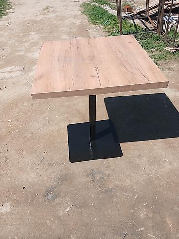 bar stulu: Kvadrat masa – kafe, restoran və ev istifadə üçün - Stolüstü: təbii — 2