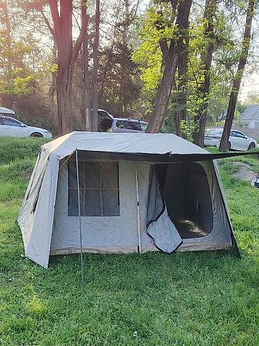 Палатки: Палатка полу автоматический 2х слойный. Размер 3,4х2,4х2. Вода не — 3