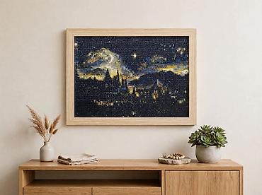 Продам готовую алмазную мозаику — шедевр Ван Гога "Звездная ночь" 🌌 at lalafo.kg Продам готовую алмазную мозаику — шедевр Ван Гога "Звездная ночь" 🌌