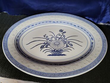 Ostalo posuđe: Oval pirincani porcelan,jing dezen iz 70ih.godina. Oval bez osteceja — 6
