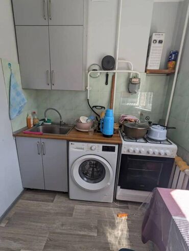 арзан квартира ош базар: 1 бөлмө, 35 кв. м, 105-серия, 4 кабат, Косметикалык ремонт