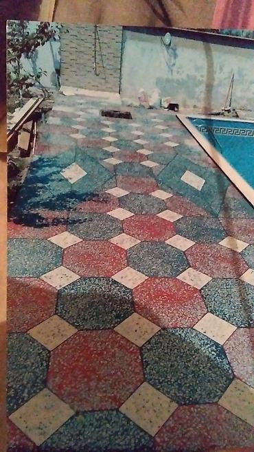 Beton işləri: Teras, həyət və pilləkənlər üçün mozaik-beton döşəmə işləri. - — 9