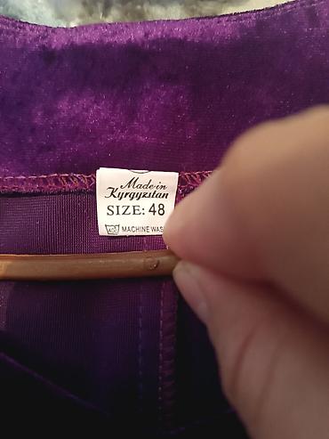Платья: Повседневное платье, Made in KG, Осень-весна, Велюр, Прямое, L — 5