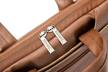 baqaj çantası: Noutbuk çantası Kinmac 360 PU Leather 13 inch-14 inch Coffee — 7