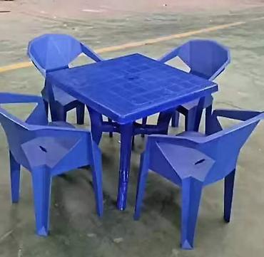 шкафы стенка: Комплект садовой мебели, Стол, Пластик — 1