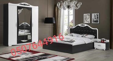 Yataq otağı dəstləri: İkinəfərlik çarpayı, 2 tumba, Termo, Dolab, Azərbaycan, Yeni — 3