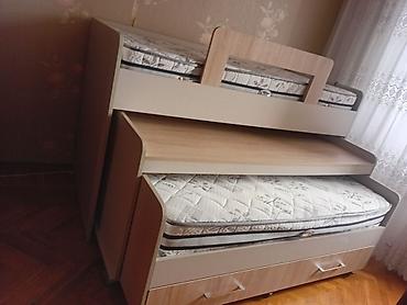 islenmis mebiler: Oğlan və qız üçün, İşlənmiş, Çarpayı, Matras ilə, Siyirməli, MDF — 1