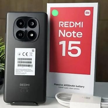 ryzen 7500: Redmi, Redmi Note 15, Новый, 256 ГБ, цвет - Черный, 1 SIM, 2 SIM, eSIM — 1